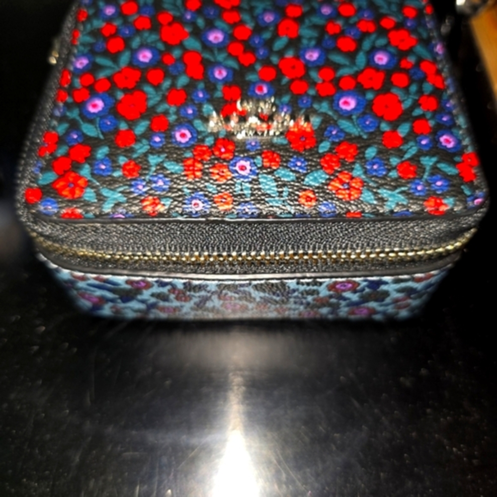 Floral Coach Travel Jewelry Box